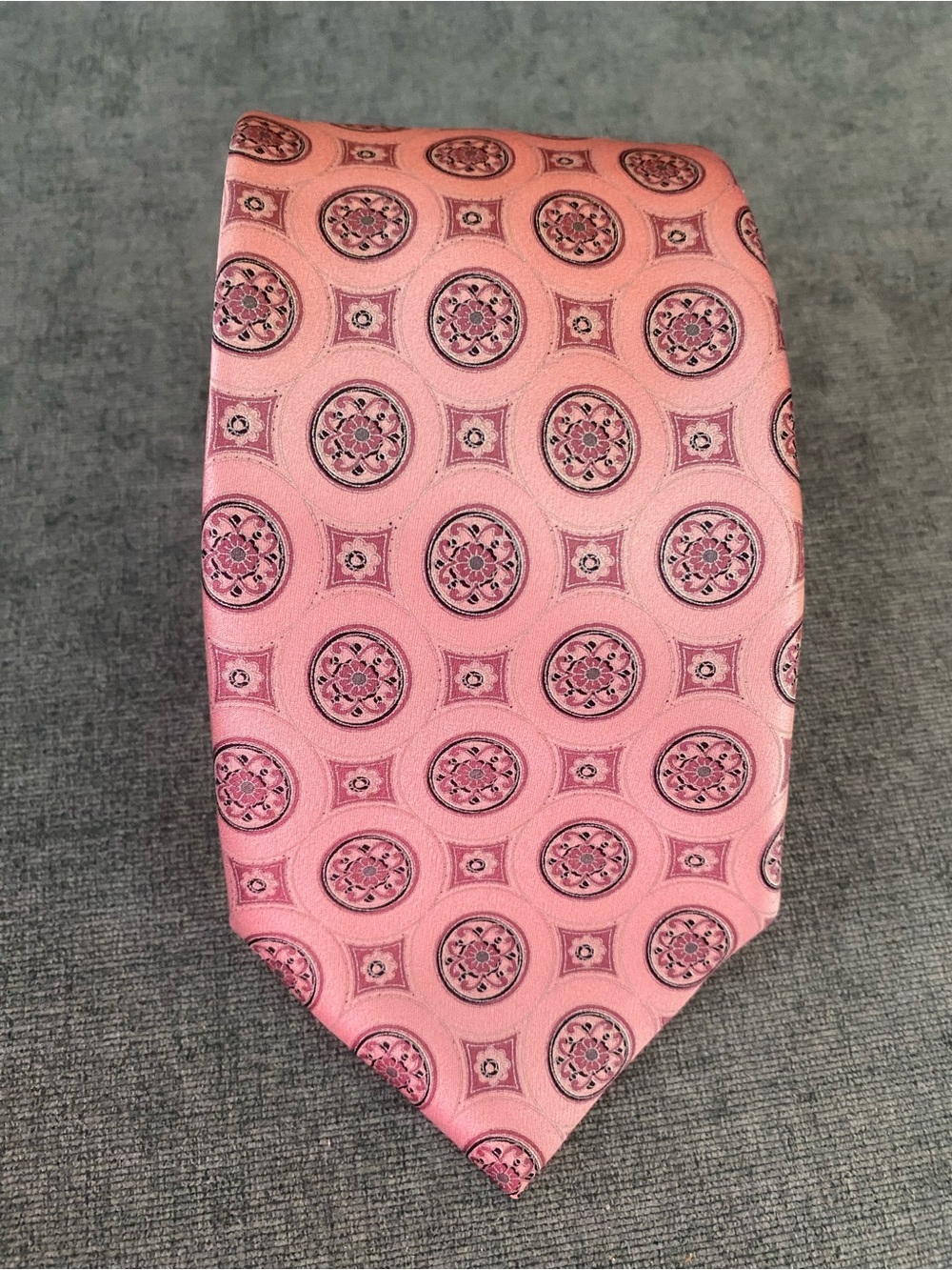 Redford Men’s Pink Patterned Silk Tie